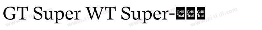GT Super WT Super字体转换